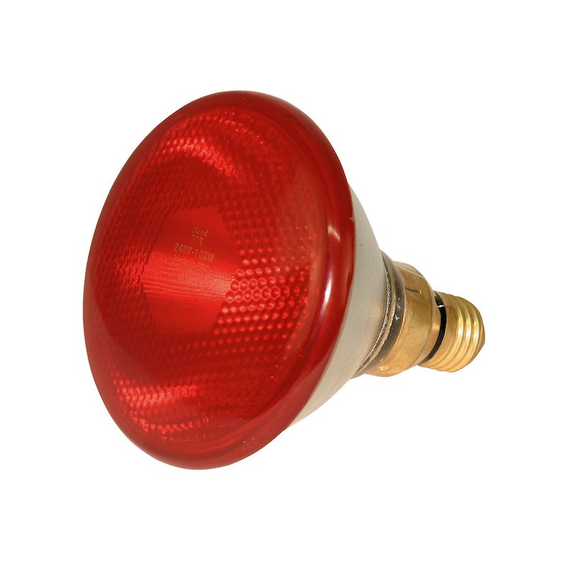 Ampoule rouge pour lampes chauffantes